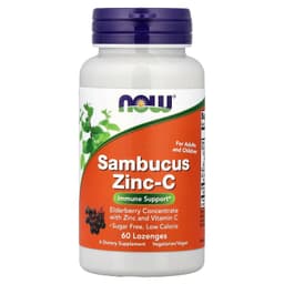 NOW Foods - Sambucus Zinc-C - 60 Lozenges