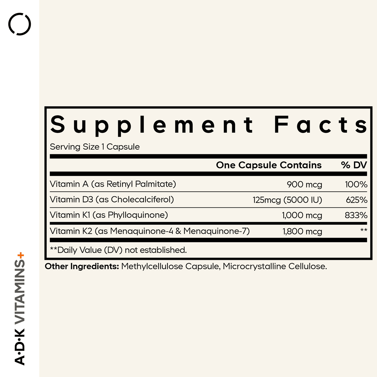 Codeage A D K Vitaminer+ - 180 Vcaps - 180 Vegetabilske Kapsler