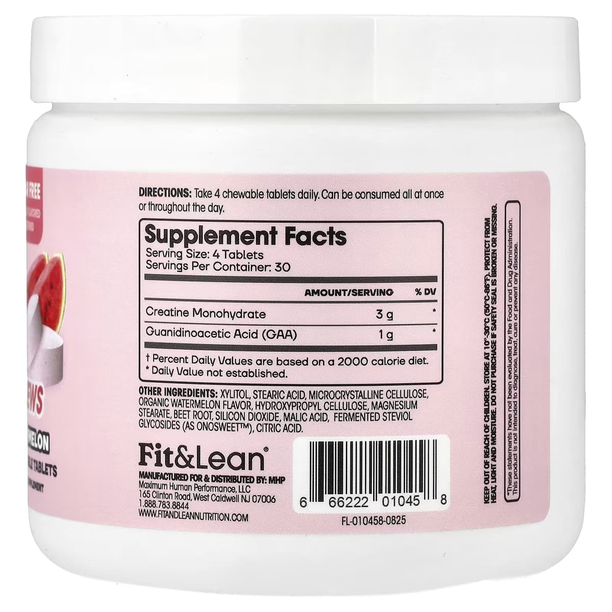 Fit&amp;Lean - Creatine Watermelon - 120 Gummies