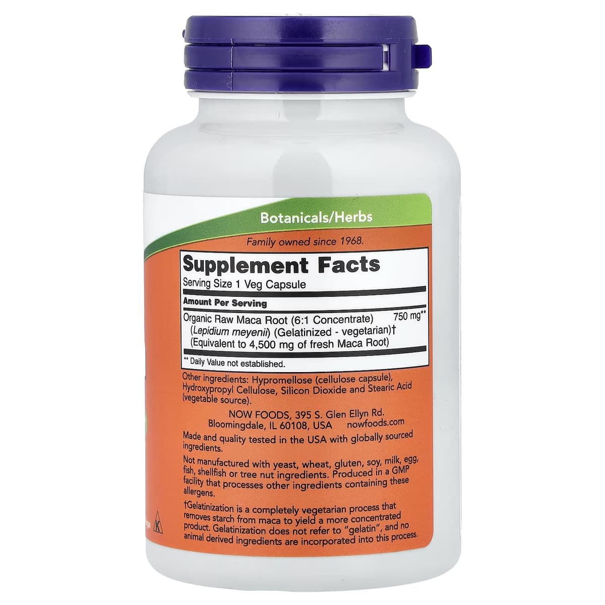 NOW Foods - Maca 6:1 Concentrate 750mg Raw - 90 Capsules
