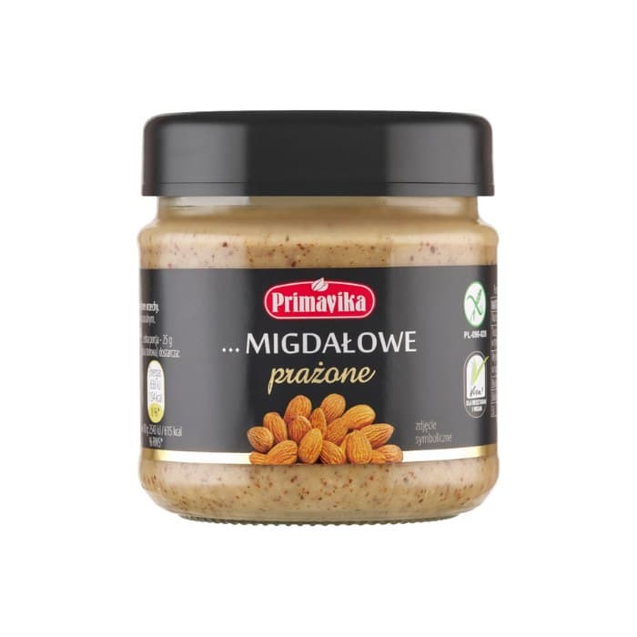Primavika - Roasted Almond Butter 185g – Primavika förpackning