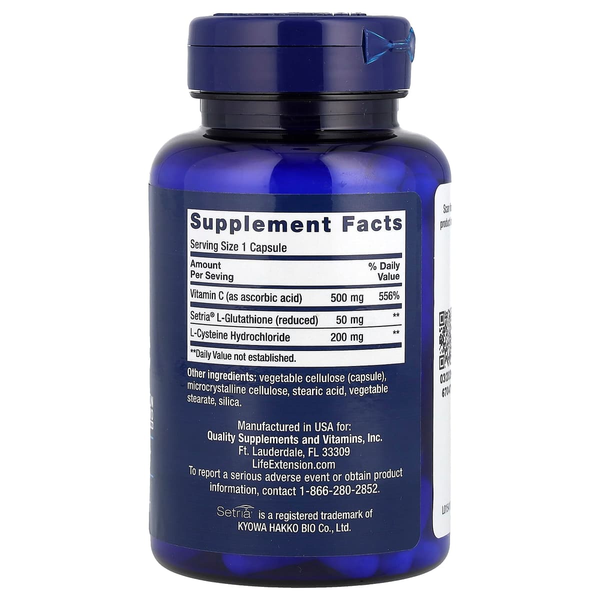 Life Extension - Glutathione, Cysteine & C - 100 Caps