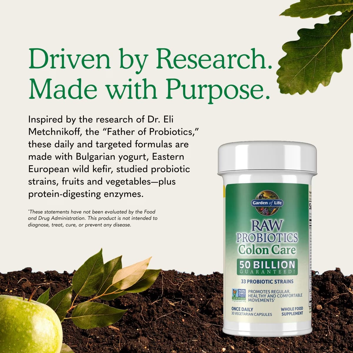 Garden Of Life - Raw Probiotics Colon Care - 30 Caps