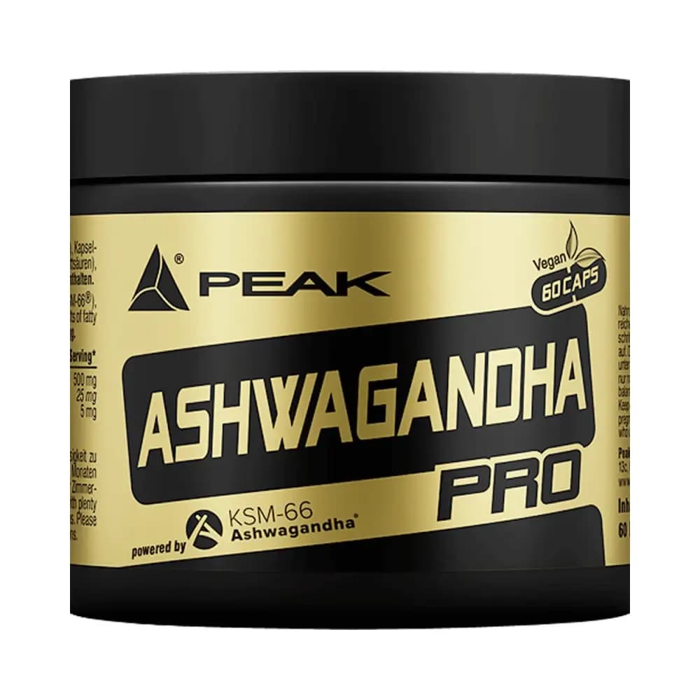 Peak Performance - Ashwagandha Pro - Uden Smag - 60 Kapsler – Peak emballage