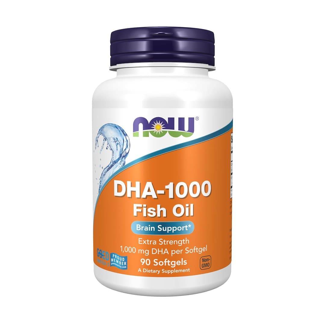 NOW Foods - DHA-1000 Brain Support - 90 Sgels – NOW Foods förpackning