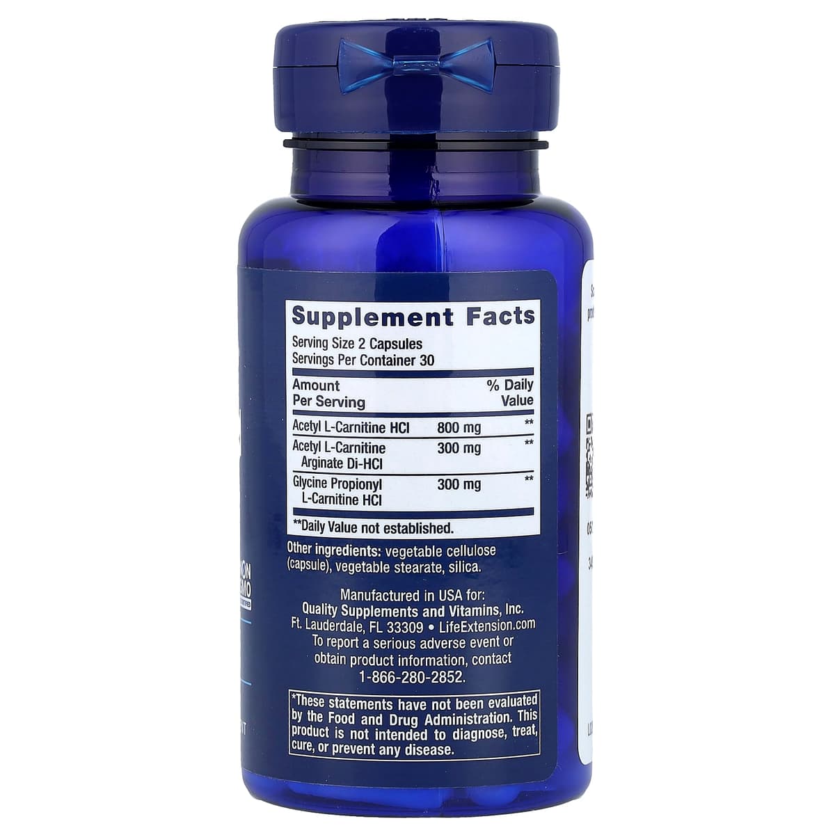 Life Extension - Optimized Carnitine - 60 Kapsler