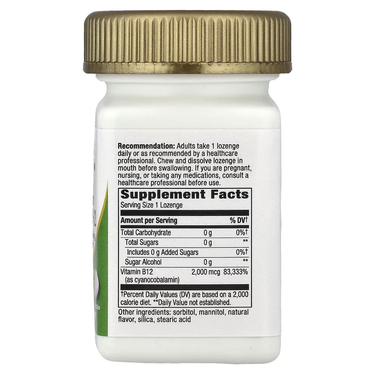 Nature's Way - Vitamin B-12 - 100 Veganske Pastiller - 100 Pastiller