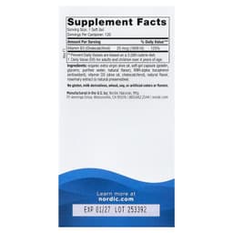 Nordic Naturals - Vitamin D3, 1000IU Orange - 120 Sgels