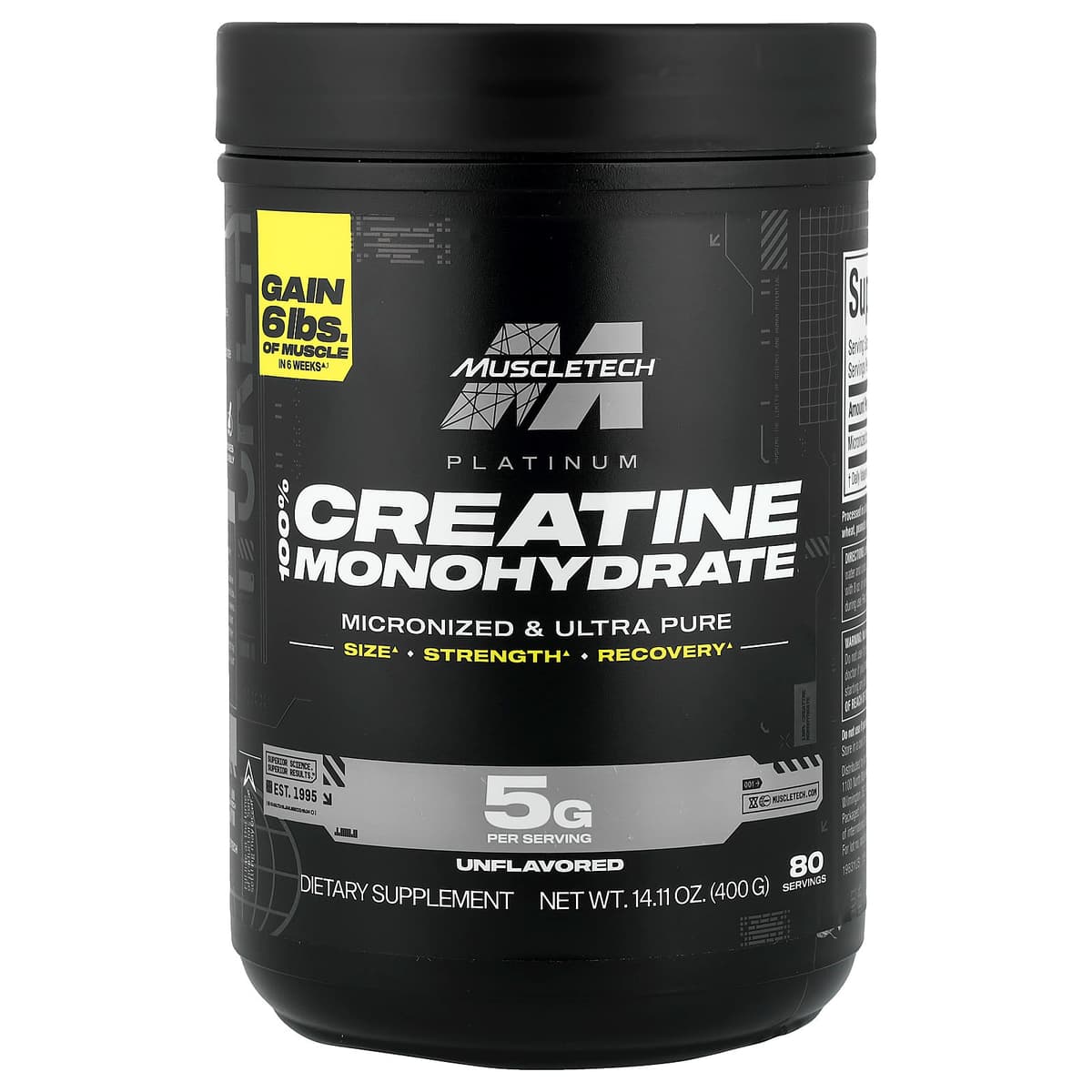 Muscletech - Platinum 100% Creatine Monohydrate - 400g