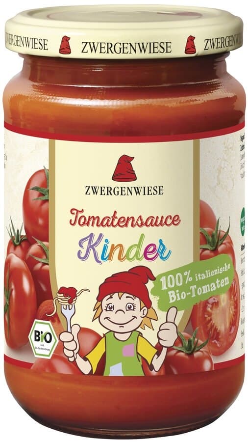 Zwergenwiese - Tomato Sauce For Kids - 340ml – Zwergenwiese förpackning