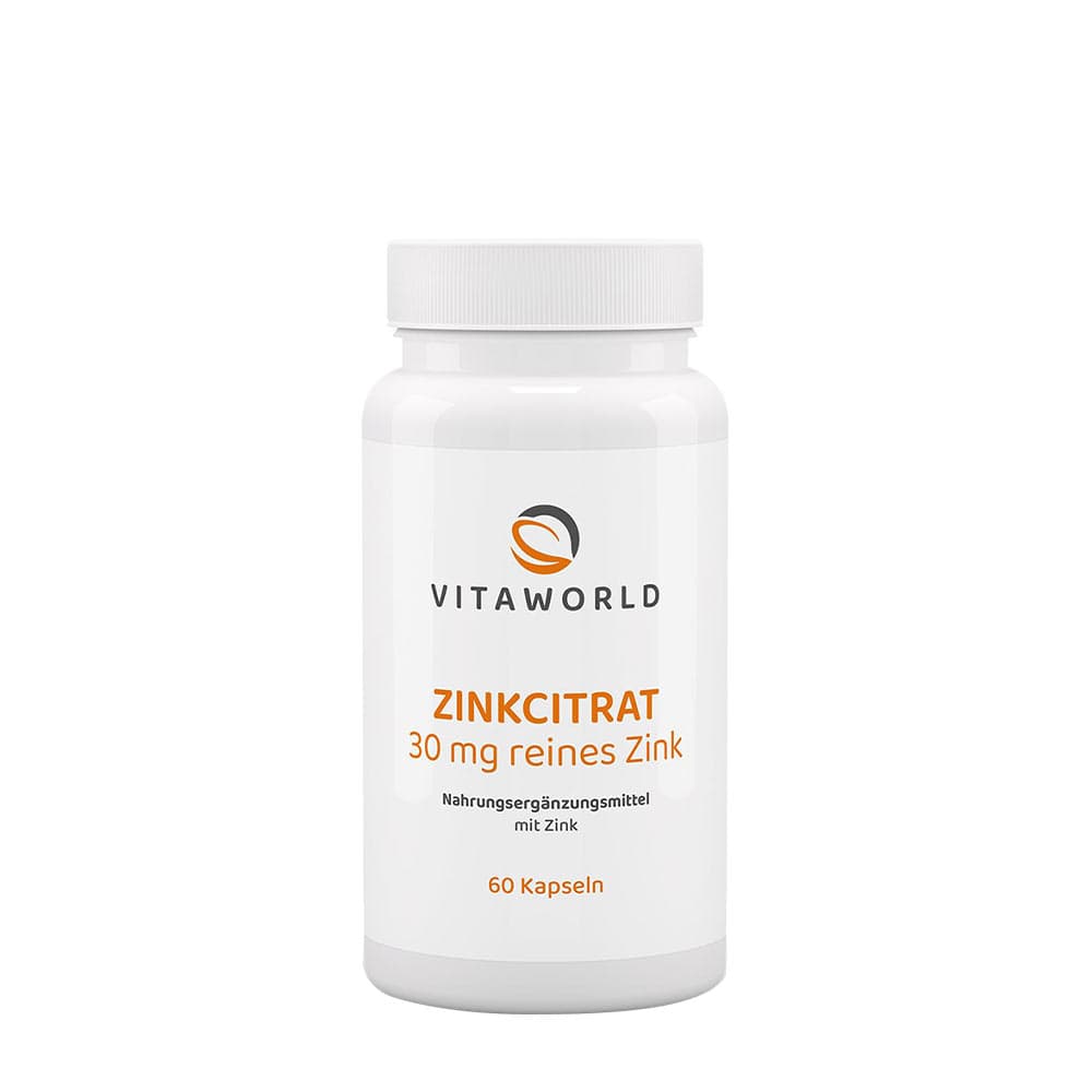 Vitaworld - Zinc Citrate - 60 Kapseln – Vitaworld förpackning