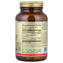 Solgar - Dry Vitamin E With Yeast Free Selenium - 100 Caps