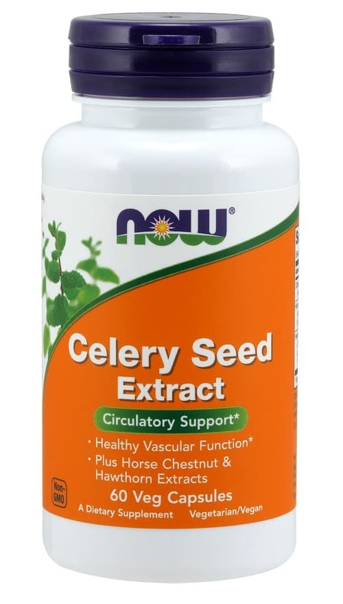 NOW Foods - Celery Seed Extract - 60 Vcaps – NOW Foods förpackning