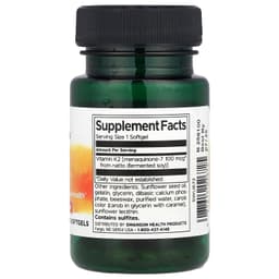 Swanson - Natural Vitamin K2 - 100mcg, 30 Sgels