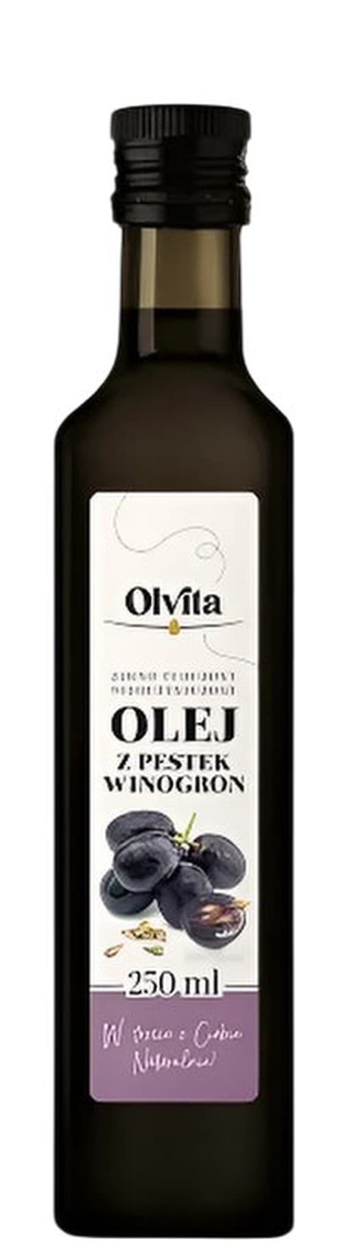 Olvita - Grape Seed Oil Cold-Pressed Unrefined 250ml – Olvita förpackning