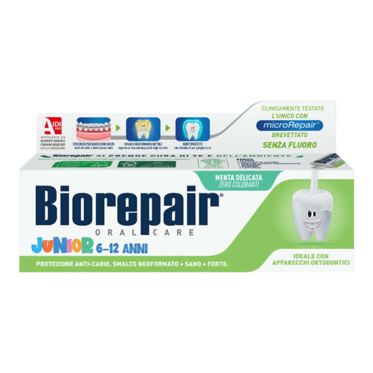 Biorepair - Oral Care Junior 6-12 Years - 75ml – Biorepair förpackning