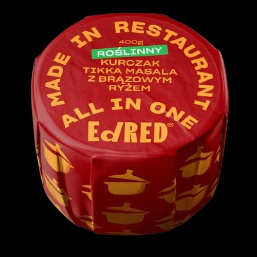 Ed/RED - Chicken Tikka Masala with Brown Rice 300g – Ed/RED förpackning