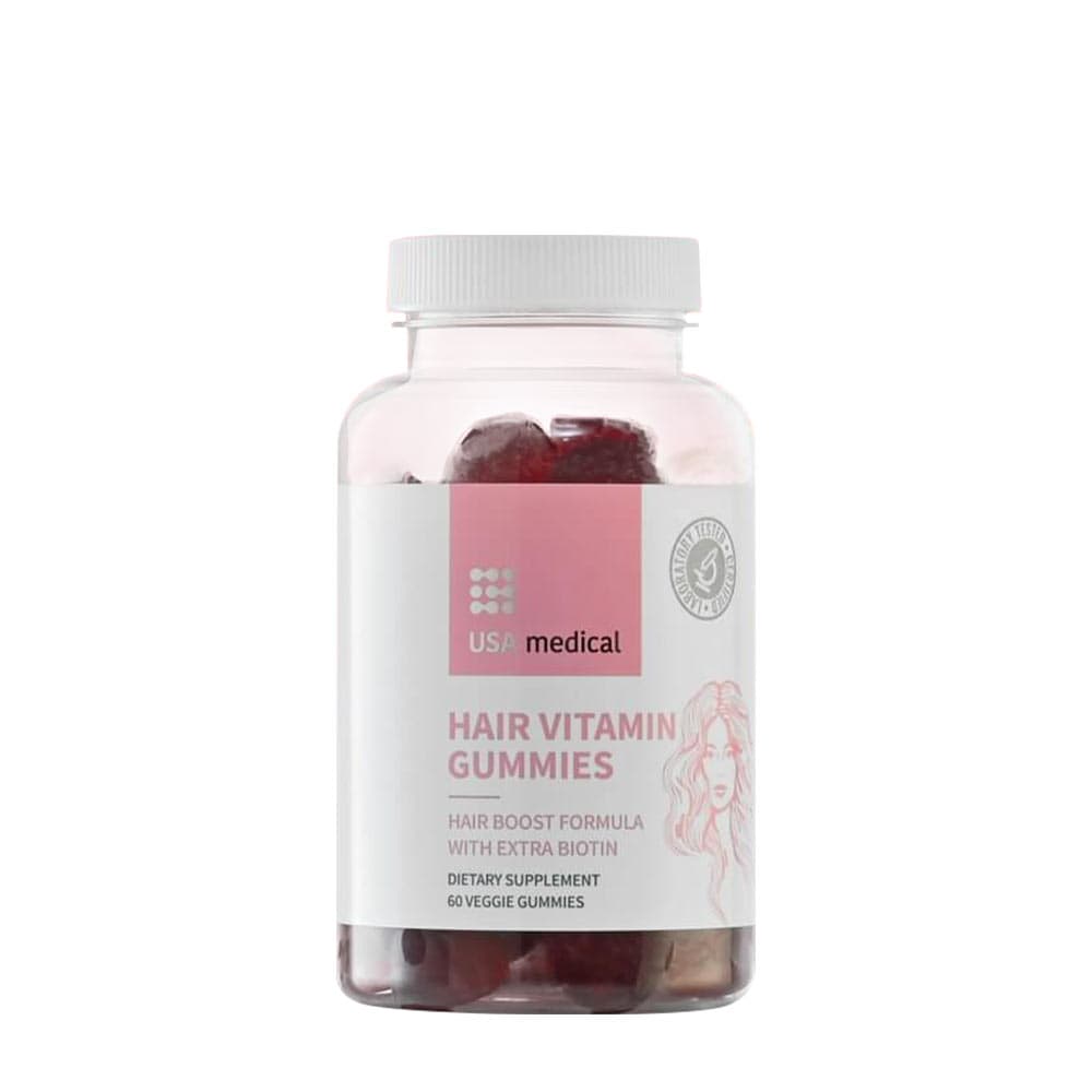 Usa Medical - Hair Vitamin Gummies - 60 Veggie Gummies – Usa Medical förpackning