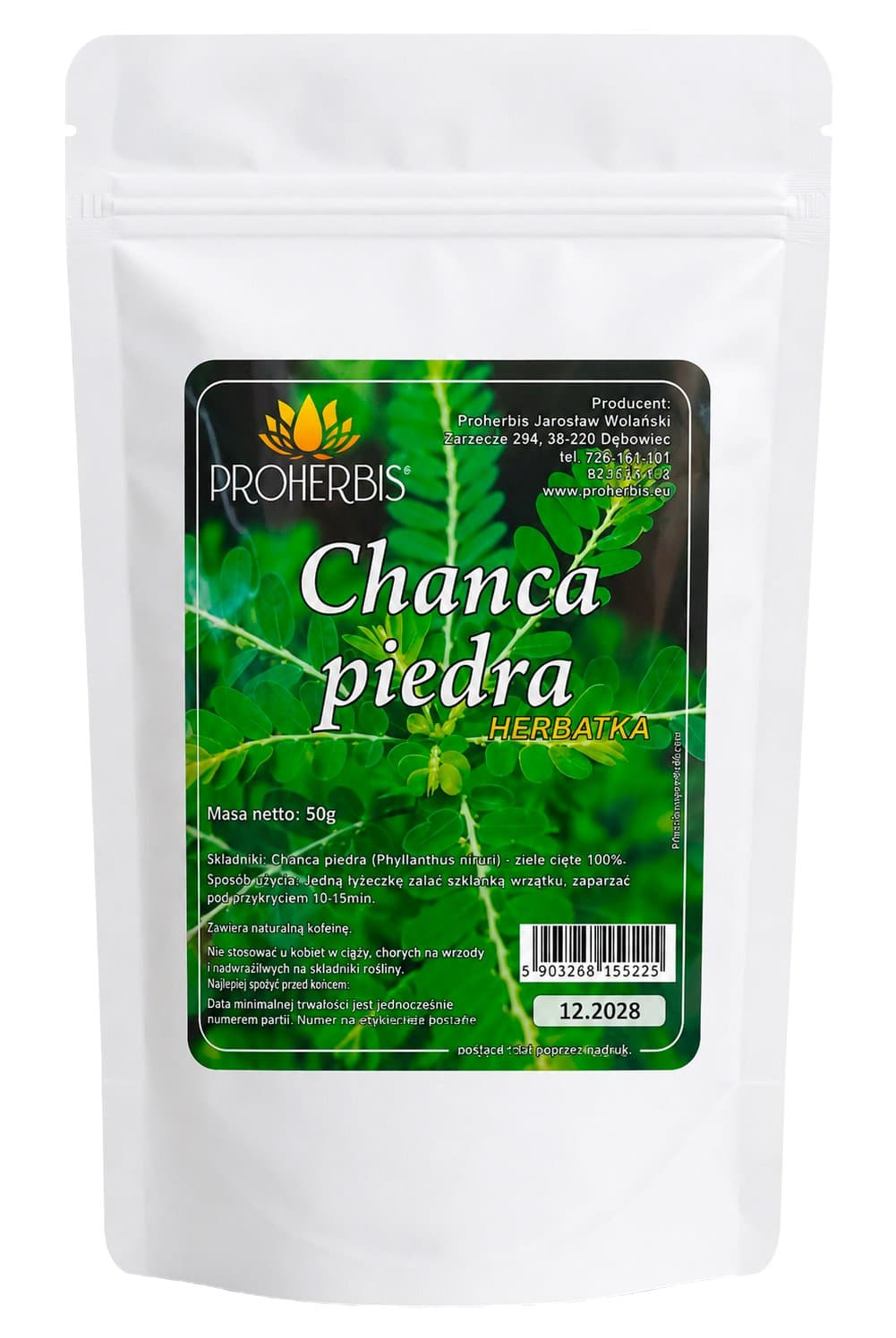 Proherbis - Chanca Piedra Herbal Tea - 50g – Proherbis förpackning