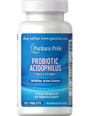 Puritan's Pride - Probiotic Acidophilus - 100 Tablets – Puritan's Pride förpackning