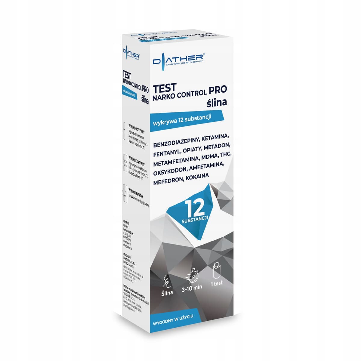 Diather - Saliva Drug Test 12 Substances - 1 test