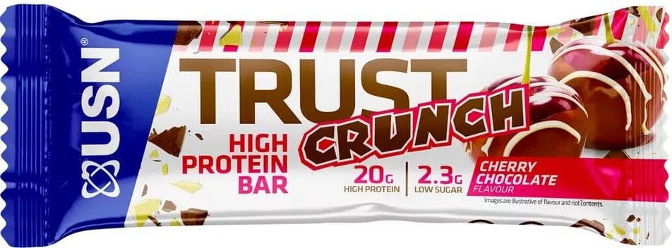 USN Ultimate Sport Nutrition - TRUST-proteiinipatukat - Kirsikka ja suklaa, 12 × 60 g