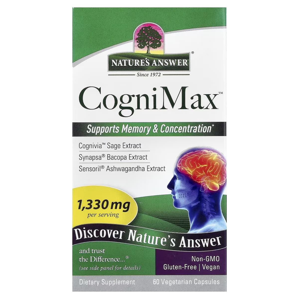 Nature's Answer - Cognimax - 60 Vcaps