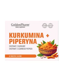 GoldenPharm - Kurkumina + Piperyna - 30 tablets