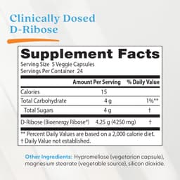 Doctor's Best - D-Ribose - 120 Vcaps