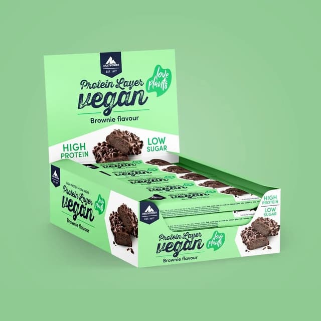 Multipower - Vegaaninen kerrosproteiinipatukka - Suklaaleivos, 15 × 55 g – Multipower