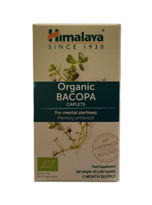 Himalaya Herbals - Organic Bacopa Caplets - 60 Caplets (45g) – Himalaya förpackning