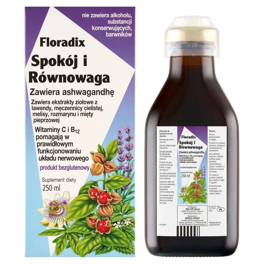 Floradix - Calm And Balance - 250ml – Floradix förpackning