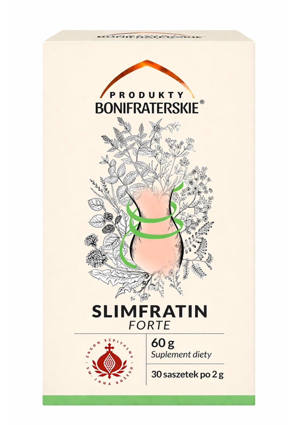 Produkty Bonifraterskie - Slimfratin Forte - 60g – Produkty Bonifraterskie förpackning