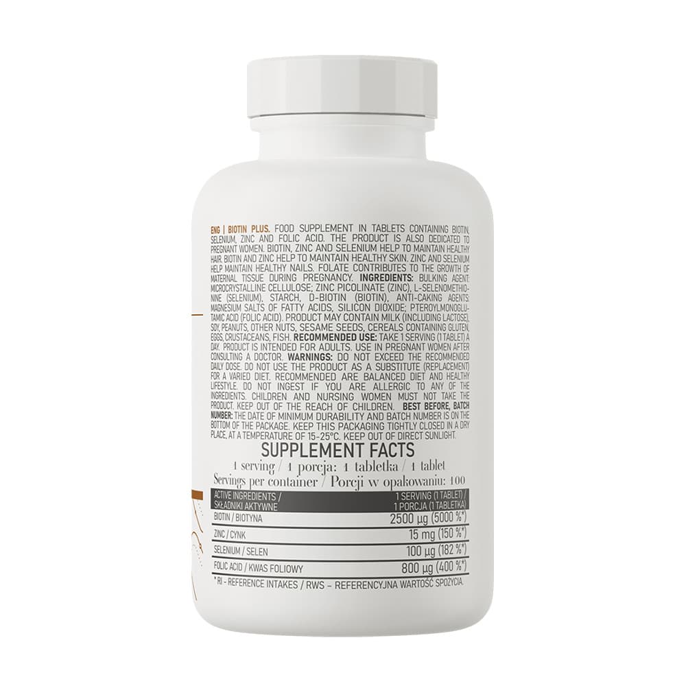 OstroVit - Biotin Plus - 100 tabs