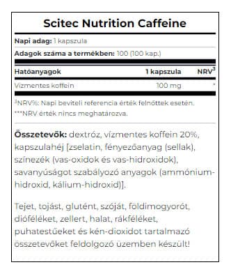 Scitec Nutrition - Caffeine - 100 Kapsler