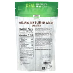 NOW Foods - Organic Raw Pumpkin Seeds - 340g