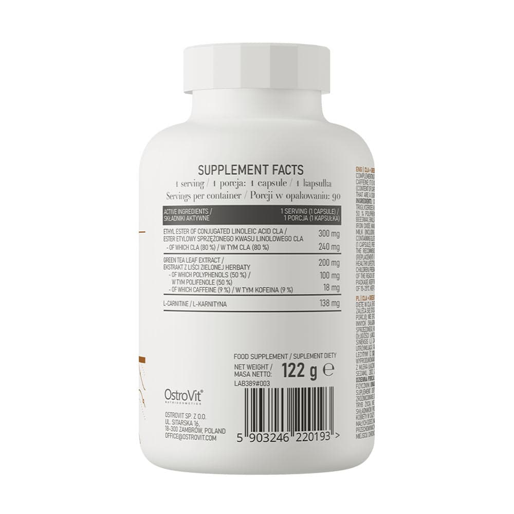Ostrovit - CLA + Green Tea + L-Carnitine - 90 Caps