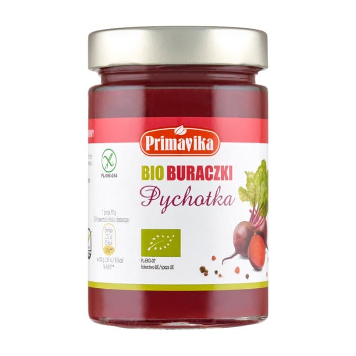 Primavika - Organic Beets - 280g – Primavika förpackning