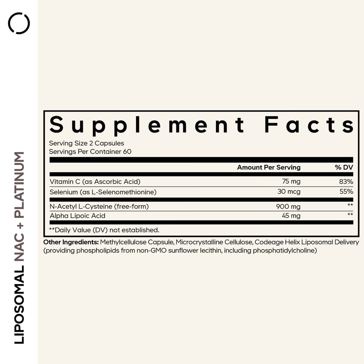Codeage - Liposomal NAC+ Platinum - 120 Vegetable Capsules