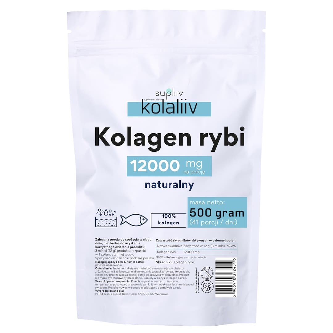 Supliiv - Fish Collagen - 500g – Supliiv förpackning