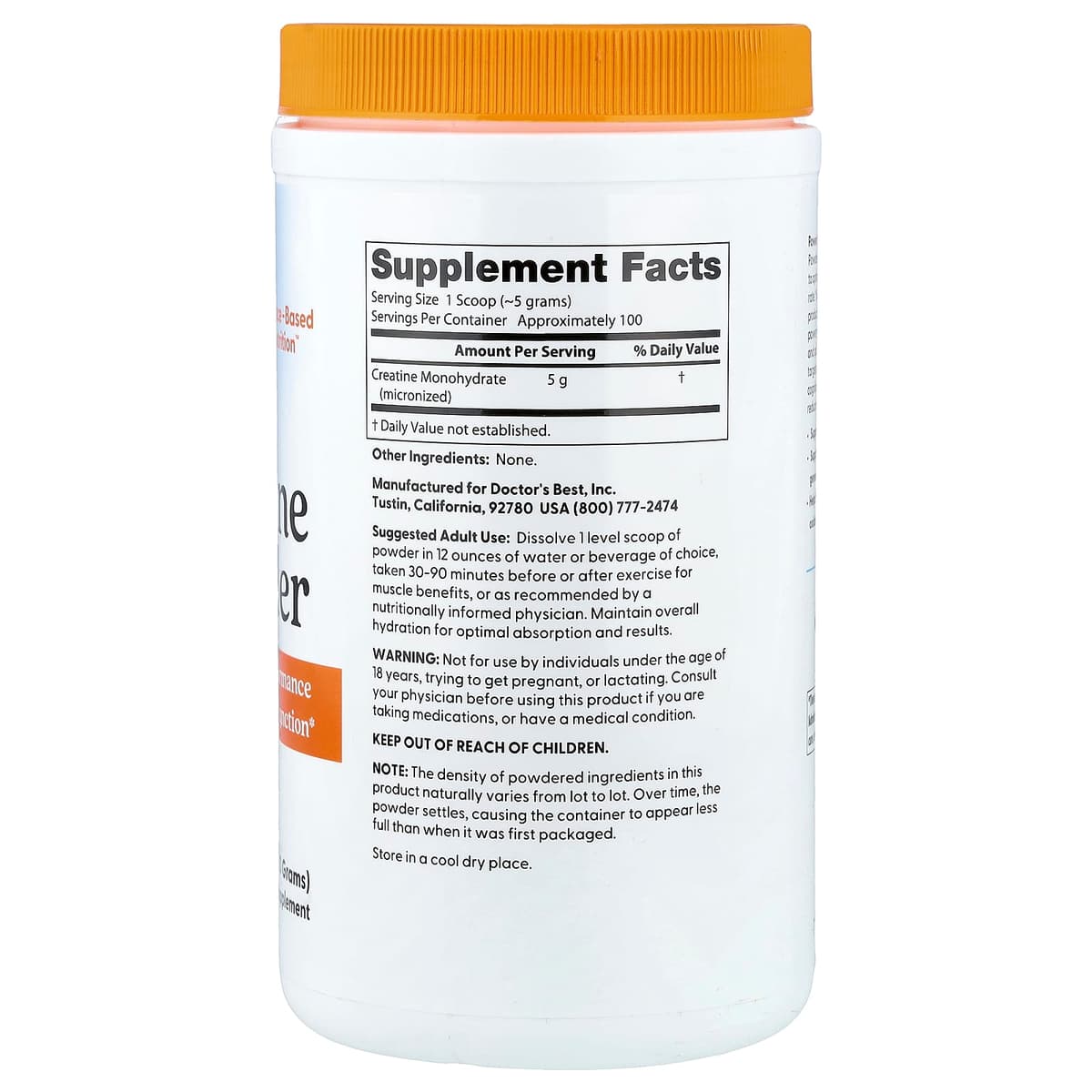 Doctor's Best - Creatine Powder - 500g