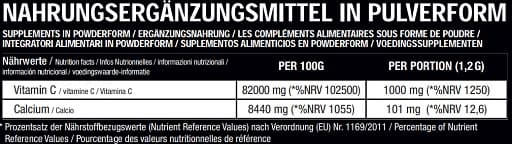 sinob CORE - Vitamin C som kalciumaskorbat - 250 g pulver