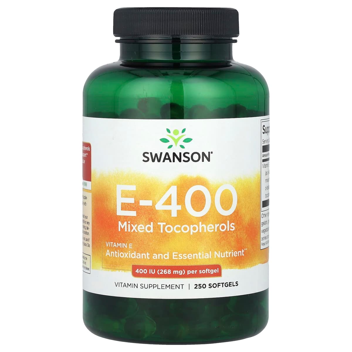 Swanson Vitamin E mix tokoferoler 400IU 250 bløde kapsler