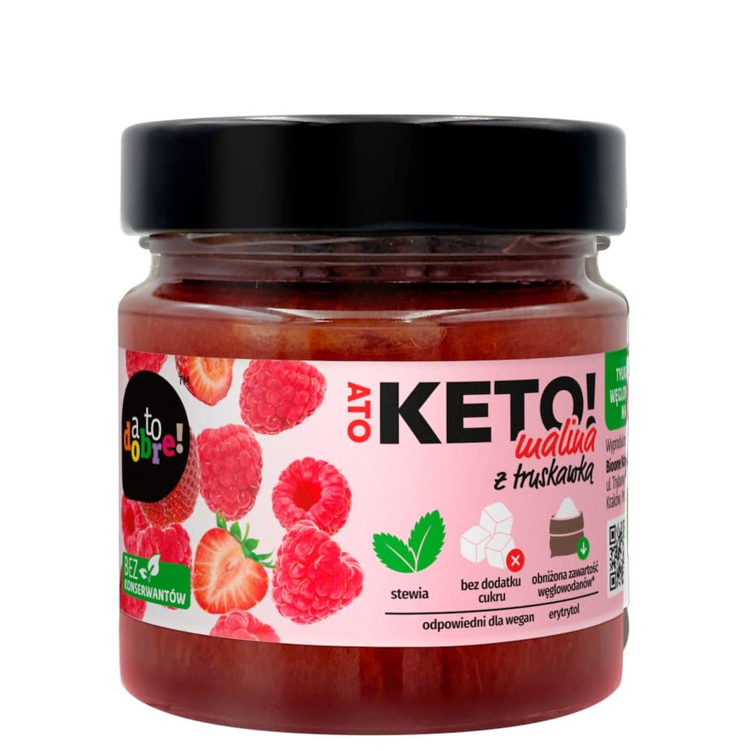 ATODOBRE! - Ketohallonsylt med jordgubbar - 200 g – förpackning
