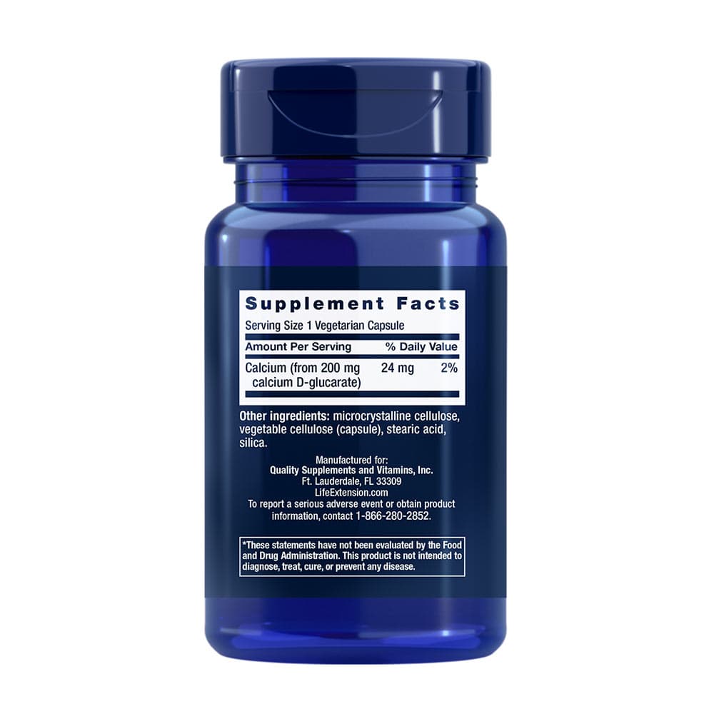 Life Extension - Calcium D-Glucarate - 200mg - 60 Vcaps