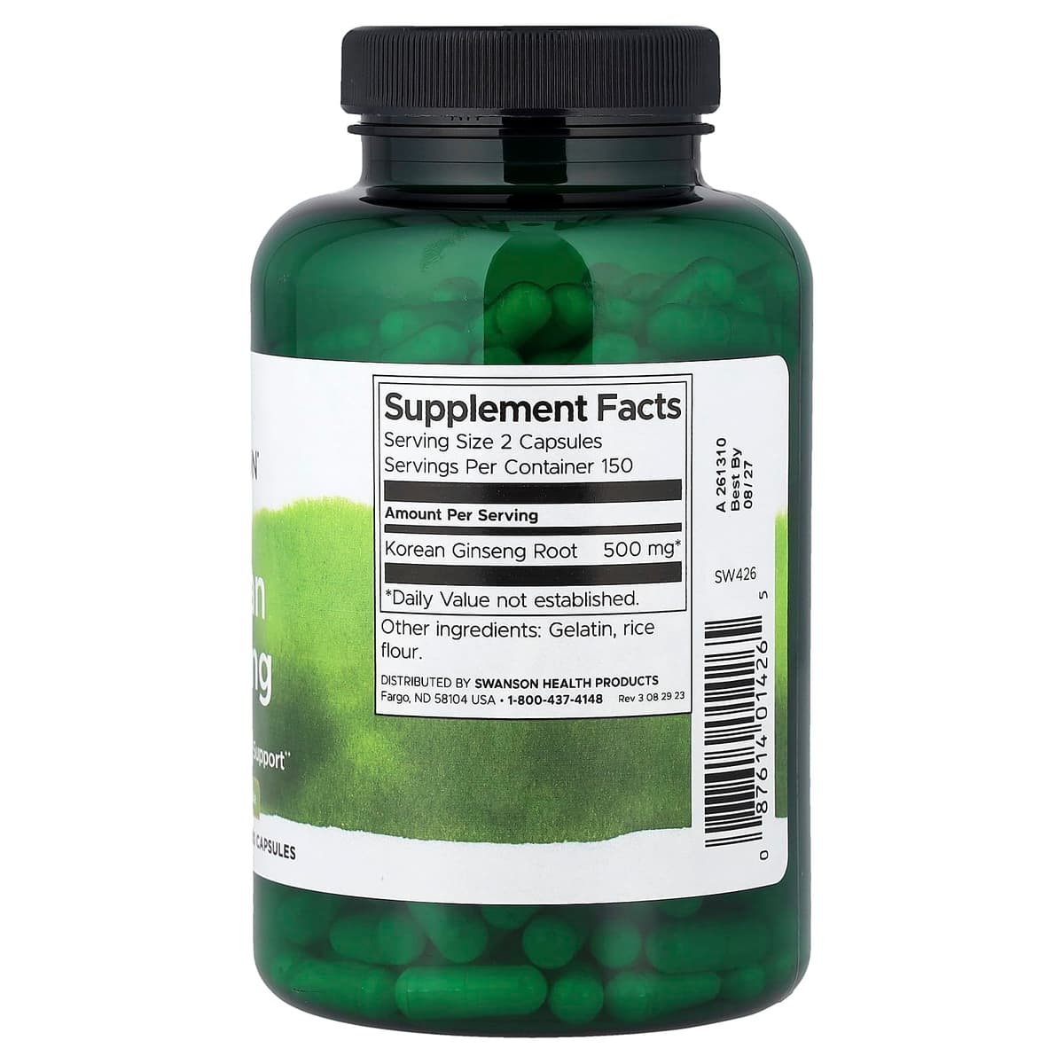 Swanson - Korean Ginseng - 300 Capsules