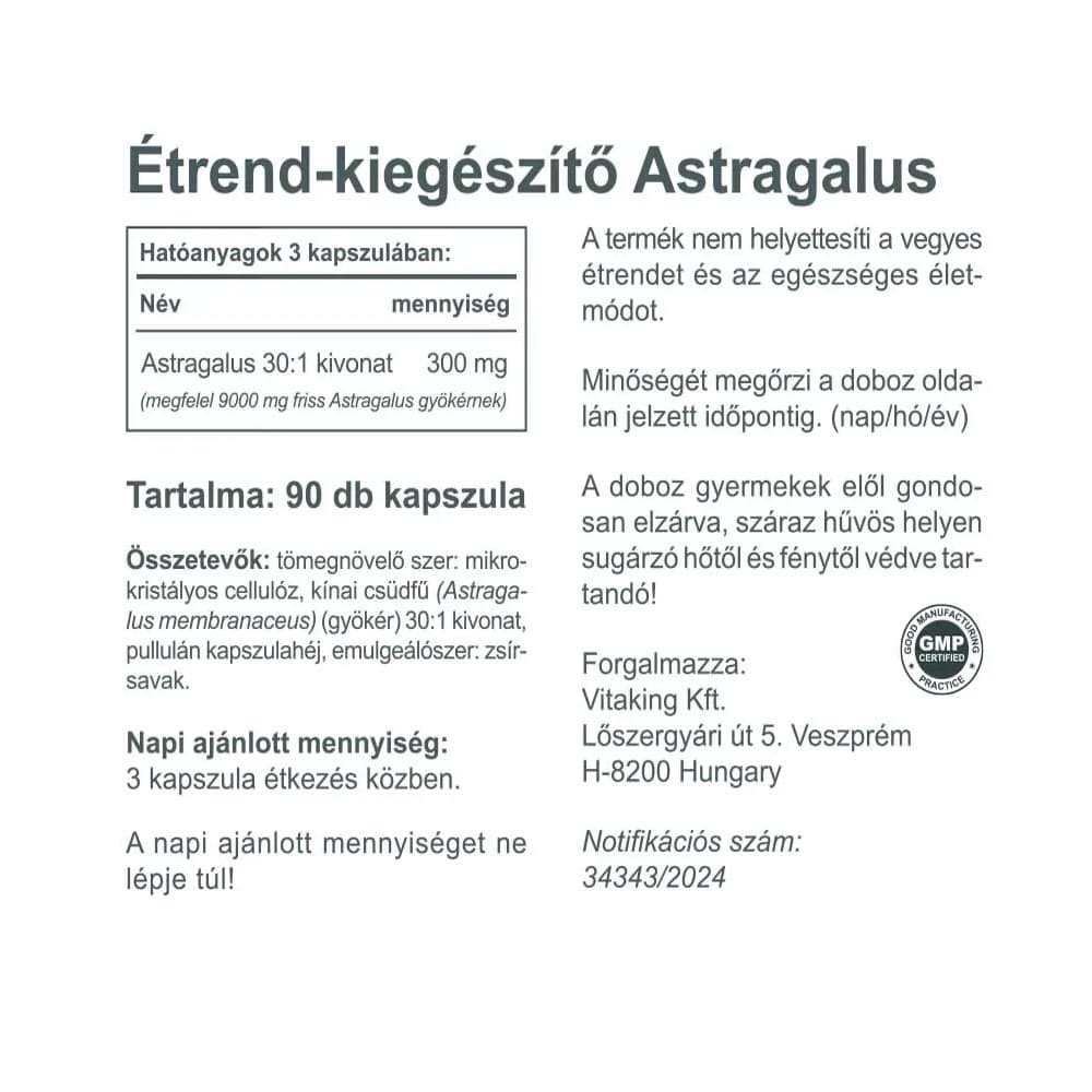 Vitaking - Astragalus - 90 Vcaps