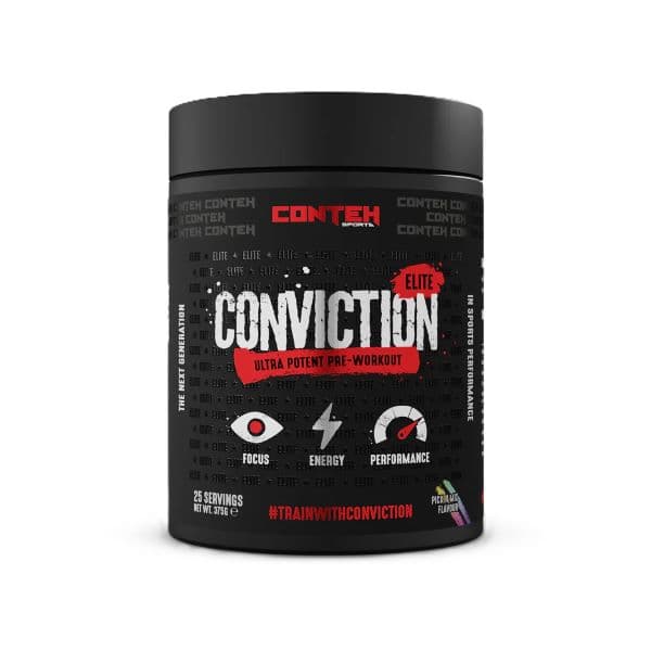 Conteh Sports - Conviction Elite - Ultra Potent Pre-Workout – Conteh Sports förpackning