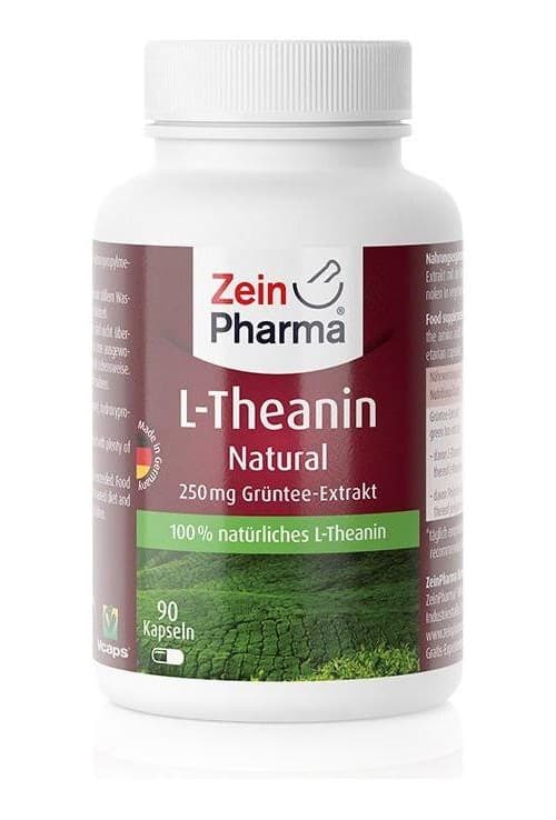 Zein Pharma - L-Theanine Natural - 90 Caps – Zein Pharma förpackning