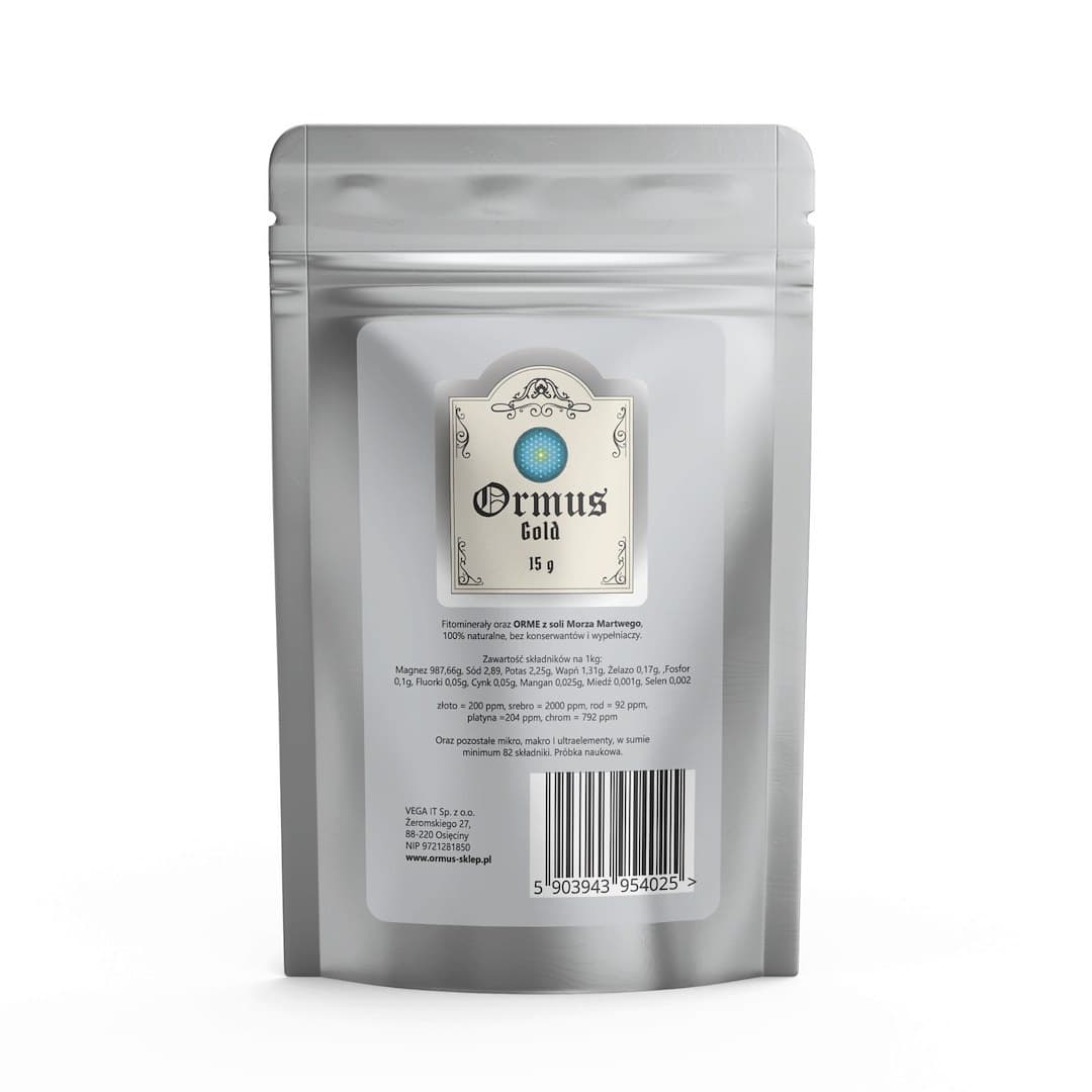 Ormus - Gold Mineralpulver - 15 g – Ormus emballage